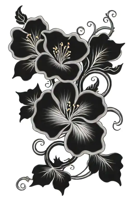 Flowers And Vines Line