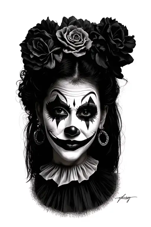 Payasa Chicana Clown Makeup
