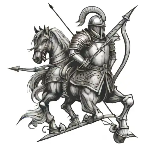 Knight Bow Arrow Design