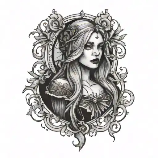 Simple Gothic Line Drawing