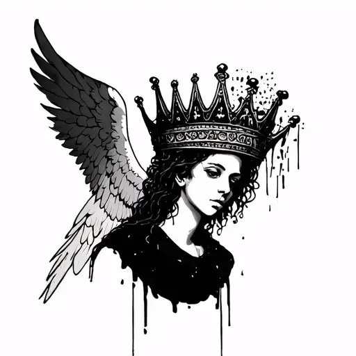 Angel With Basquiat Crown