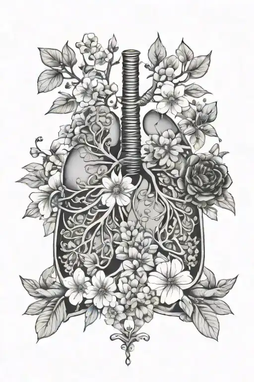 Lungs And Floral Design
