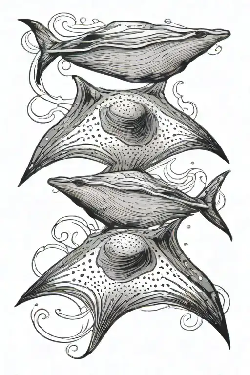 Two Sting Rays Swimming