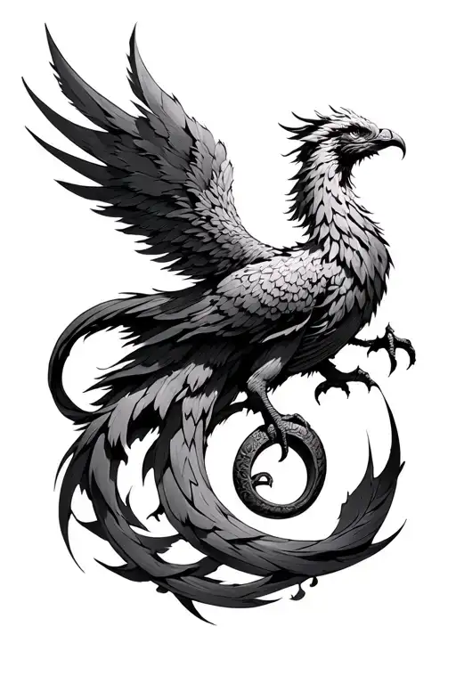 Phoenix With A Triskelion Core