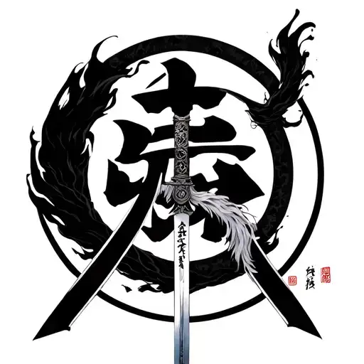Rengoku Sword With Kanji