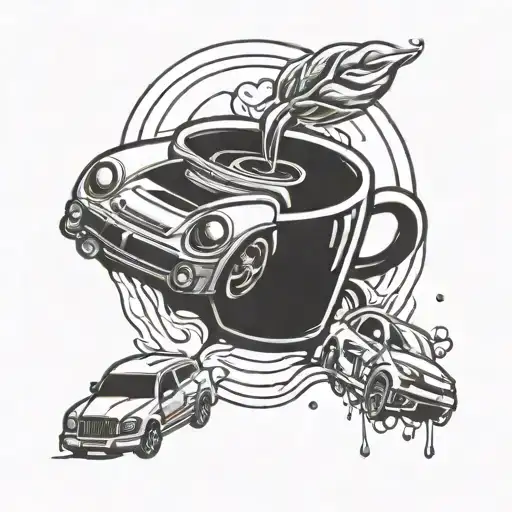 Minimal Coffee And Car Speeding