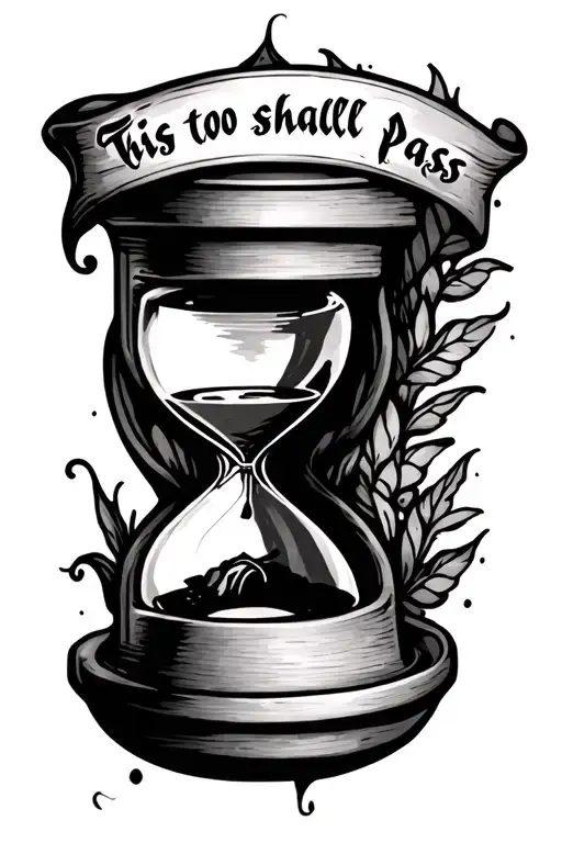 The Phrase 'This Too Shall Pass' And An Hourglass
