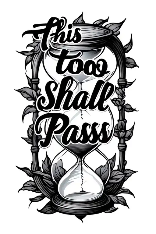 The Phrase 'This Too Shall Pass' And An Hourglass