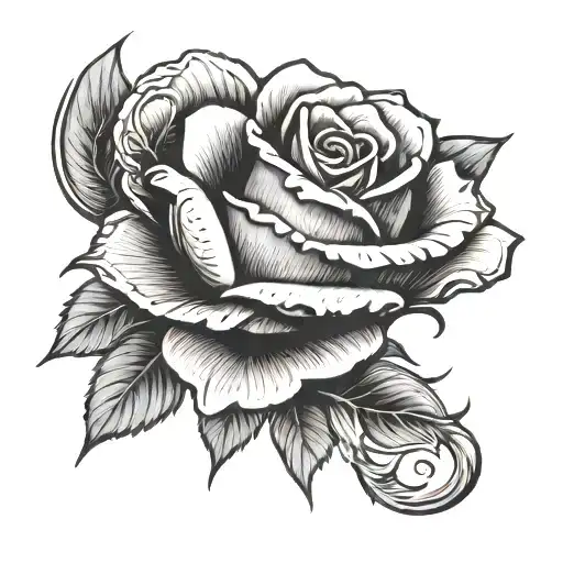 Samarai On Knees Looking Over A Single Rose