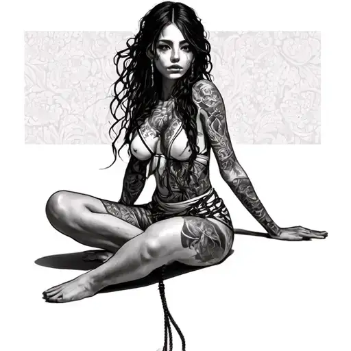 Shibari Girl Sitting