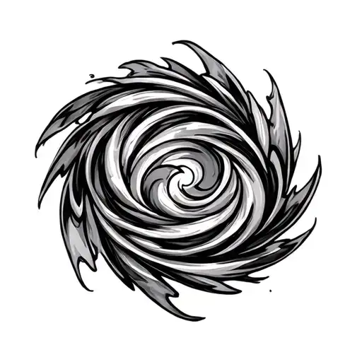 A Swirling Con Shape With Lines Where You Can Write Names