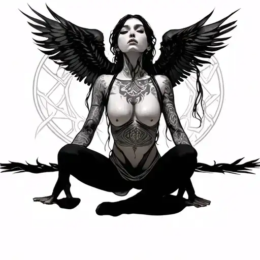 Shibari Girl Sitting Kneeling Face Upwards Direction
