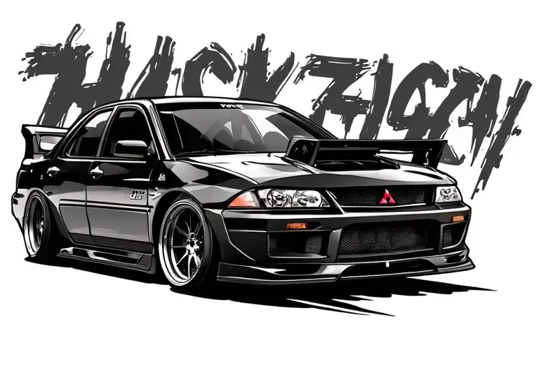 Mitsubishi Evo 7 Side View Camera