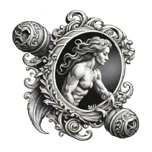 Forearm Aquarius In Realistic Style