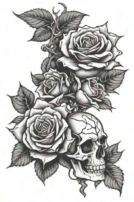 Bones An Rose Intertwined