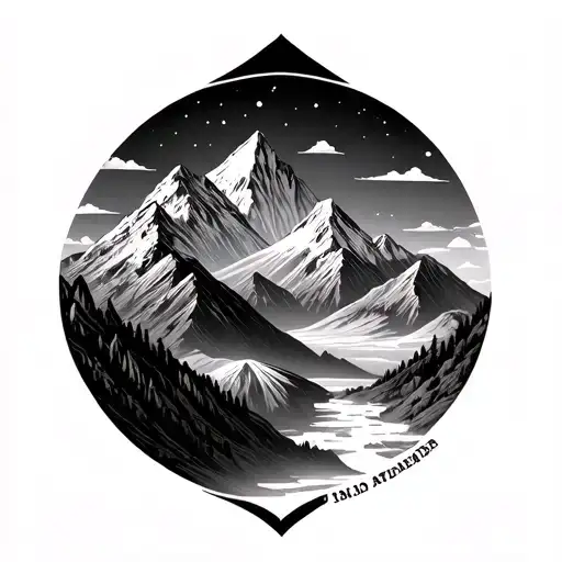 Mountain Range Surrounded