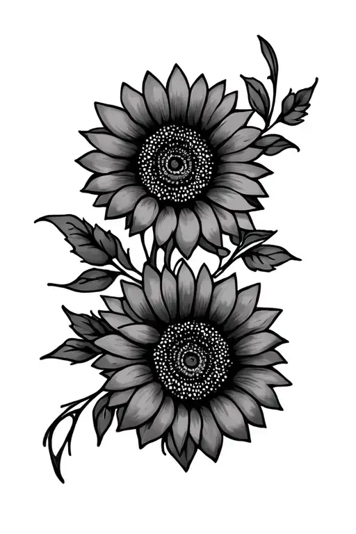 Henna Style With Sunflowers