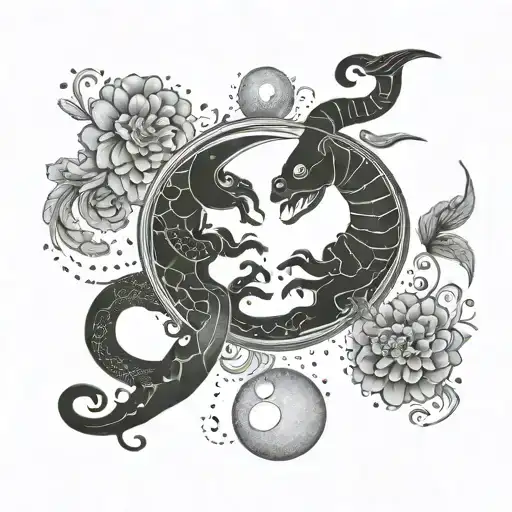 Yin And Yang Scorpio Libra Constellation