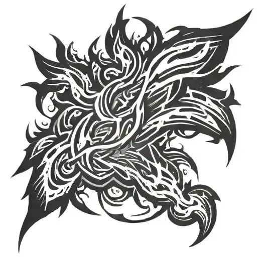 Fire And Lightning Tribal