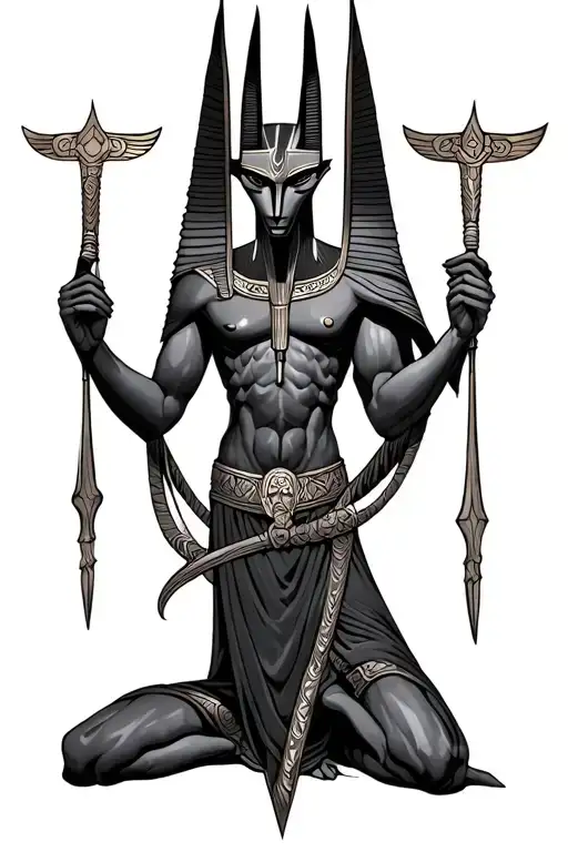 Anubis Holding The Balance