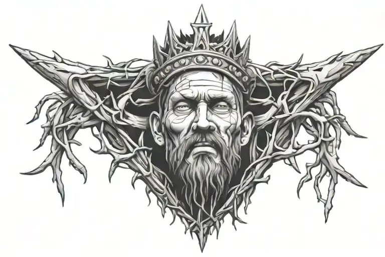 Jerlok Ao Bod With A Crown Of Thorns Above It