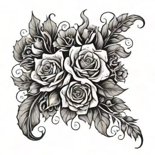 Dead Sad Bouquet Of Flowers