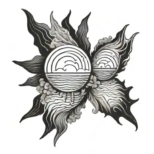 Matching Sister Tattoos Involving Ocean Very Minimal