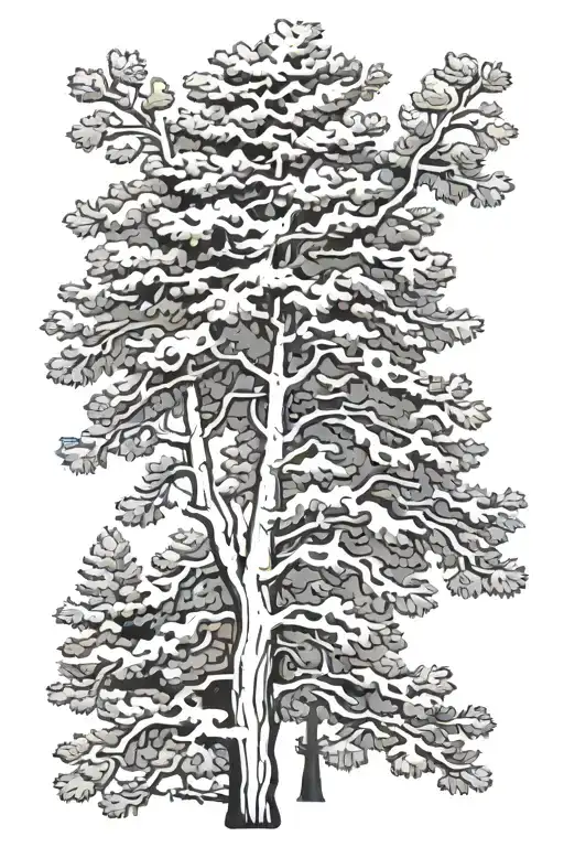 Background Withe Pine Trees