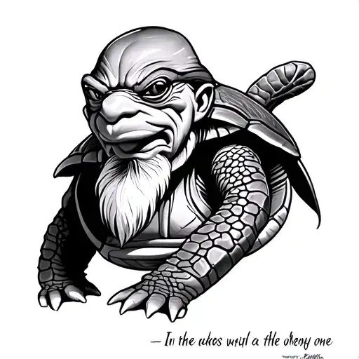 Master Roshi Turtle Hermit With Quote