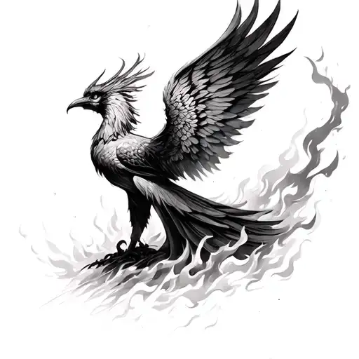 Human Phoenix Rising From The Ashes