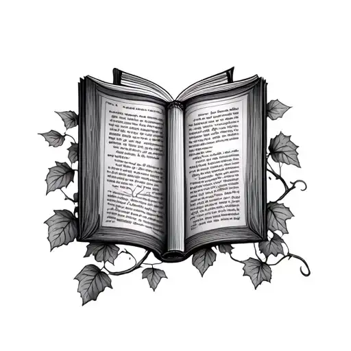 Close Book With Wild Ivy Growing Arount It