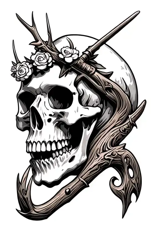 Hunting Theme Skull
