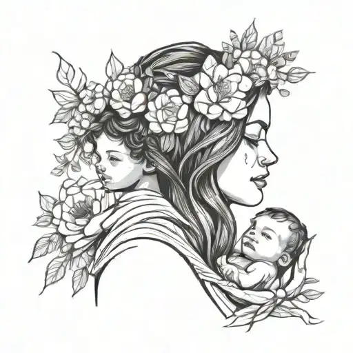 Fine Line Breastfeeding Australian Mother With Flowers