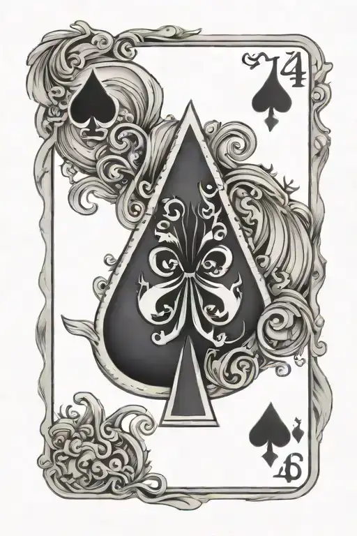 4 Of Spades Playing Card