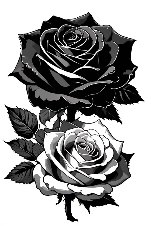3 Roses Vertical Line