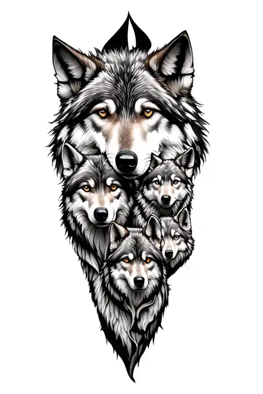 Wolf Family Tree Intertwined