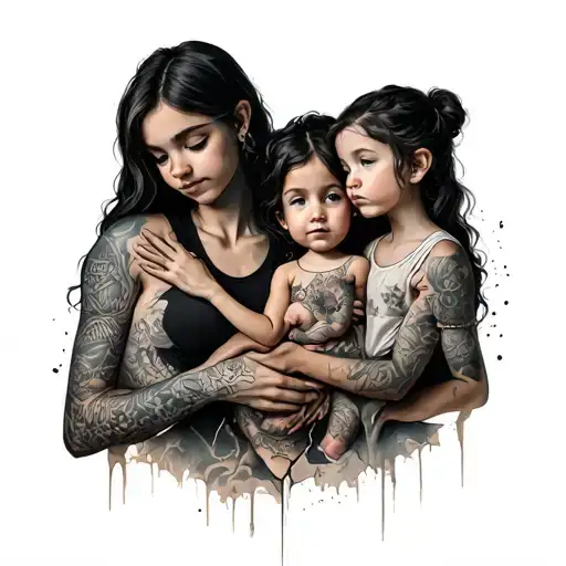 Broken Mom With Three Kids