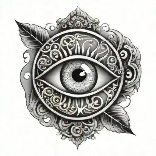 Crystal Ball Evil Eye Inside