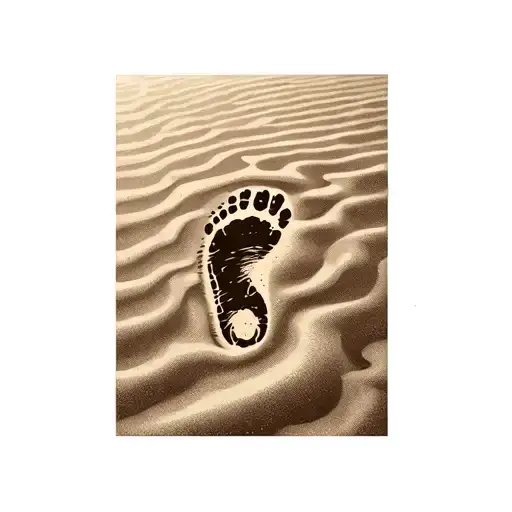 Footprint In Sand