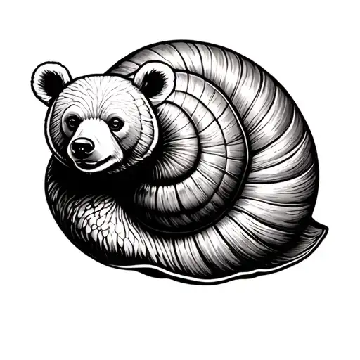 Bear Snail Button
