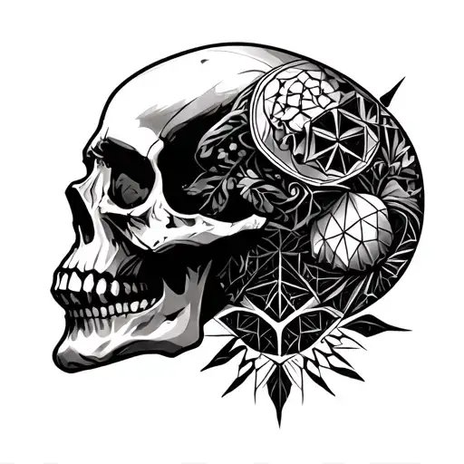 Skulls And Geo Patern