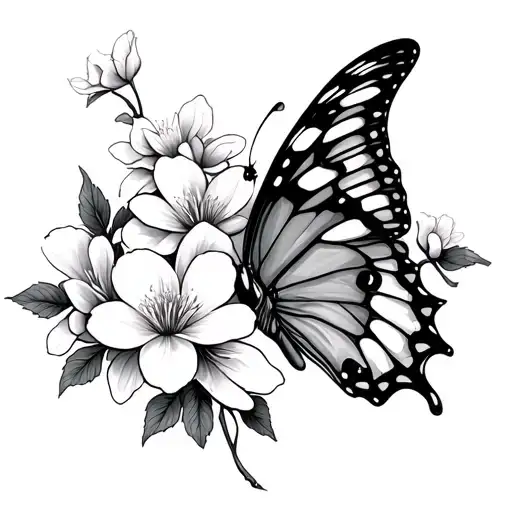 Sakura Flower Butterfly Snake