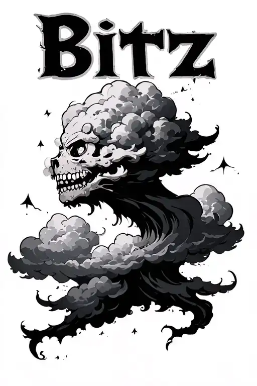 Bitz With Clouds In The Background Stormy