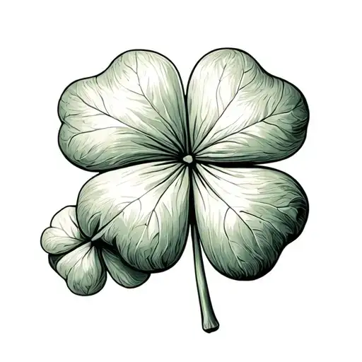 Four Leaf Clover But Parsley Leaves Instead Of Clovers