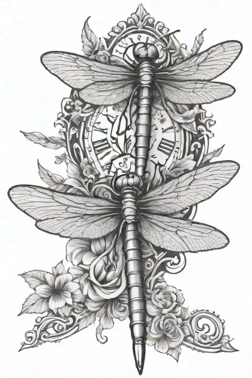 Dragonfly Dagger With An Engraving Of Napping With Jesus