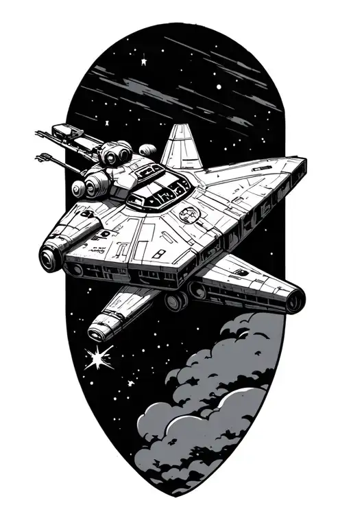 Star Wars Spaceship Flying