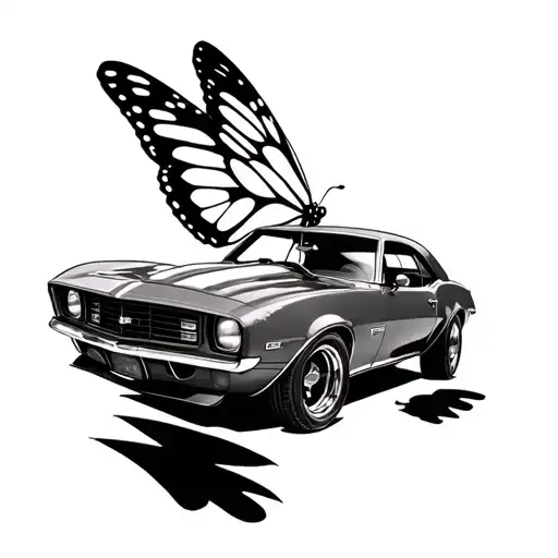 1969 Camaro With Butterfly Wings