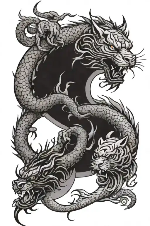 Yin Yang Dragon Tiger
