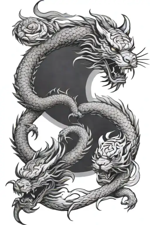 Yin Yang Dragon Tiger