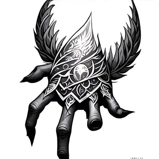 Hand Tattoo Design Inspired By Northic Mythology